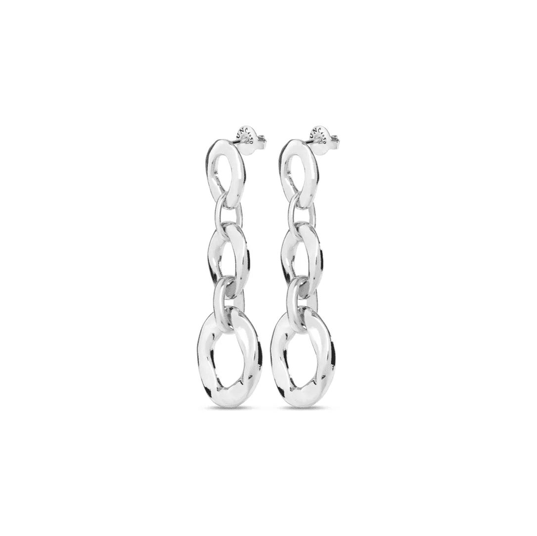 UNOde50 YOLO Silver Three-Link Earrings