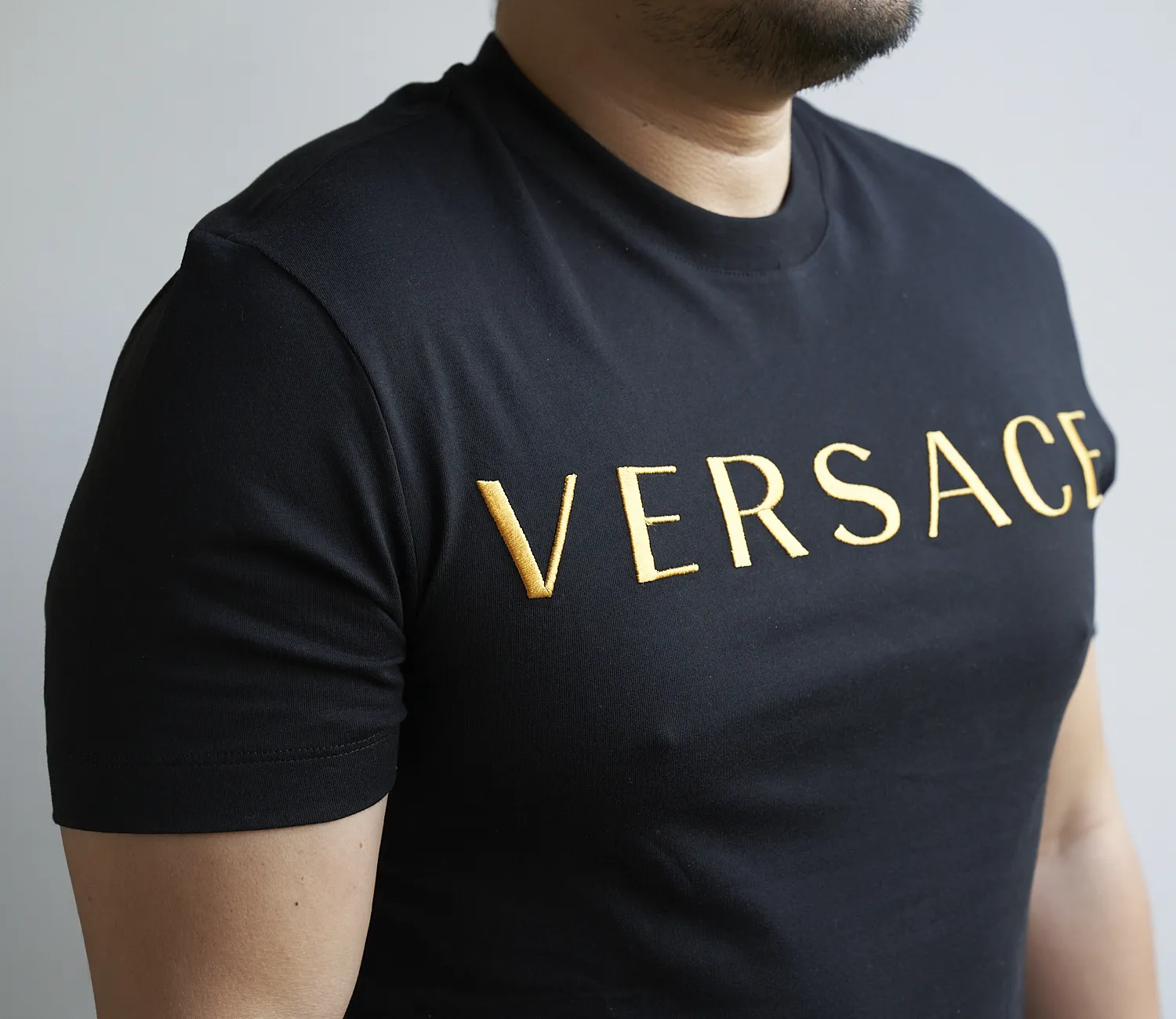 VERSACE  |Plain Logo Luxury T-Shirts