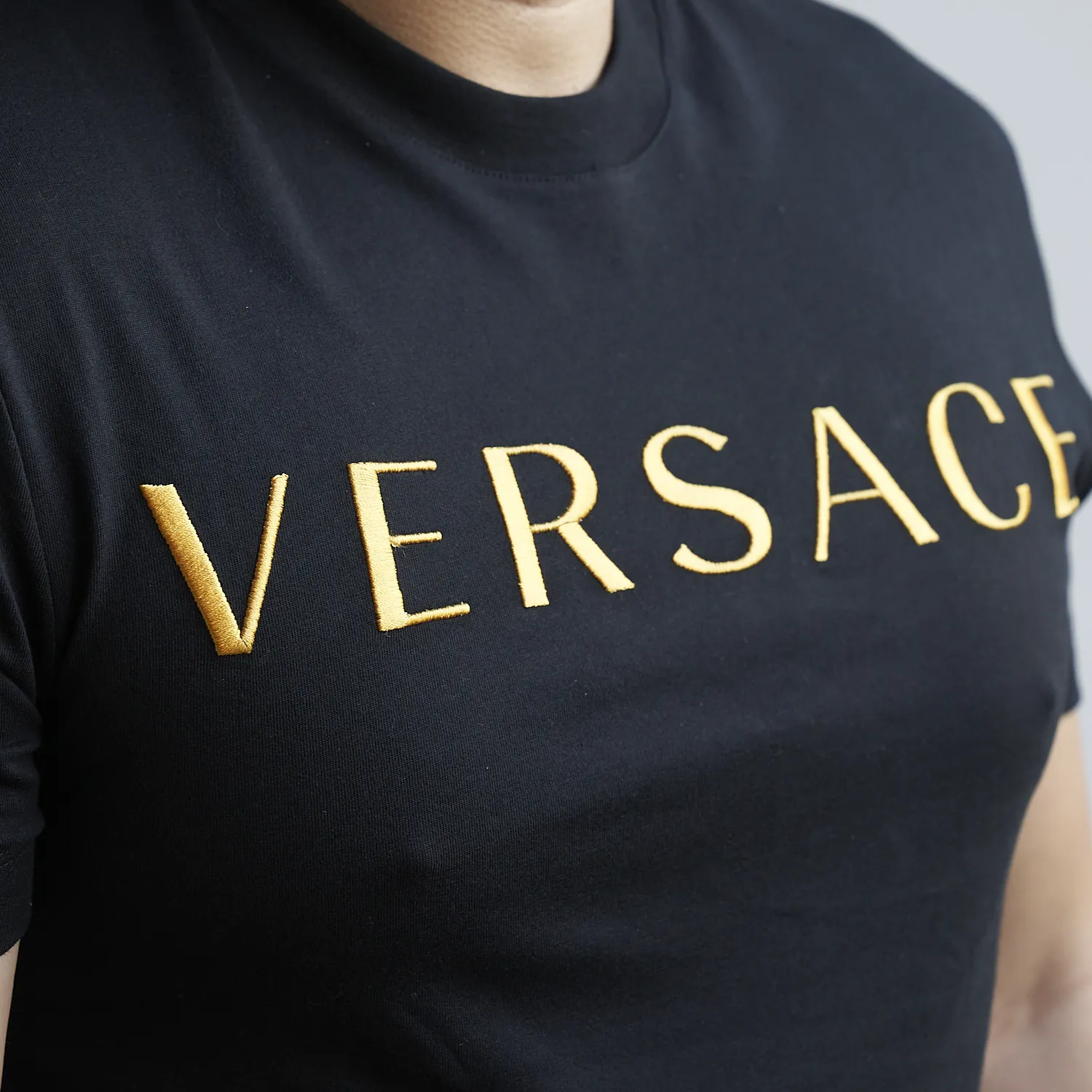 VERSACE  |Plain Logo Luxury T-Shirts