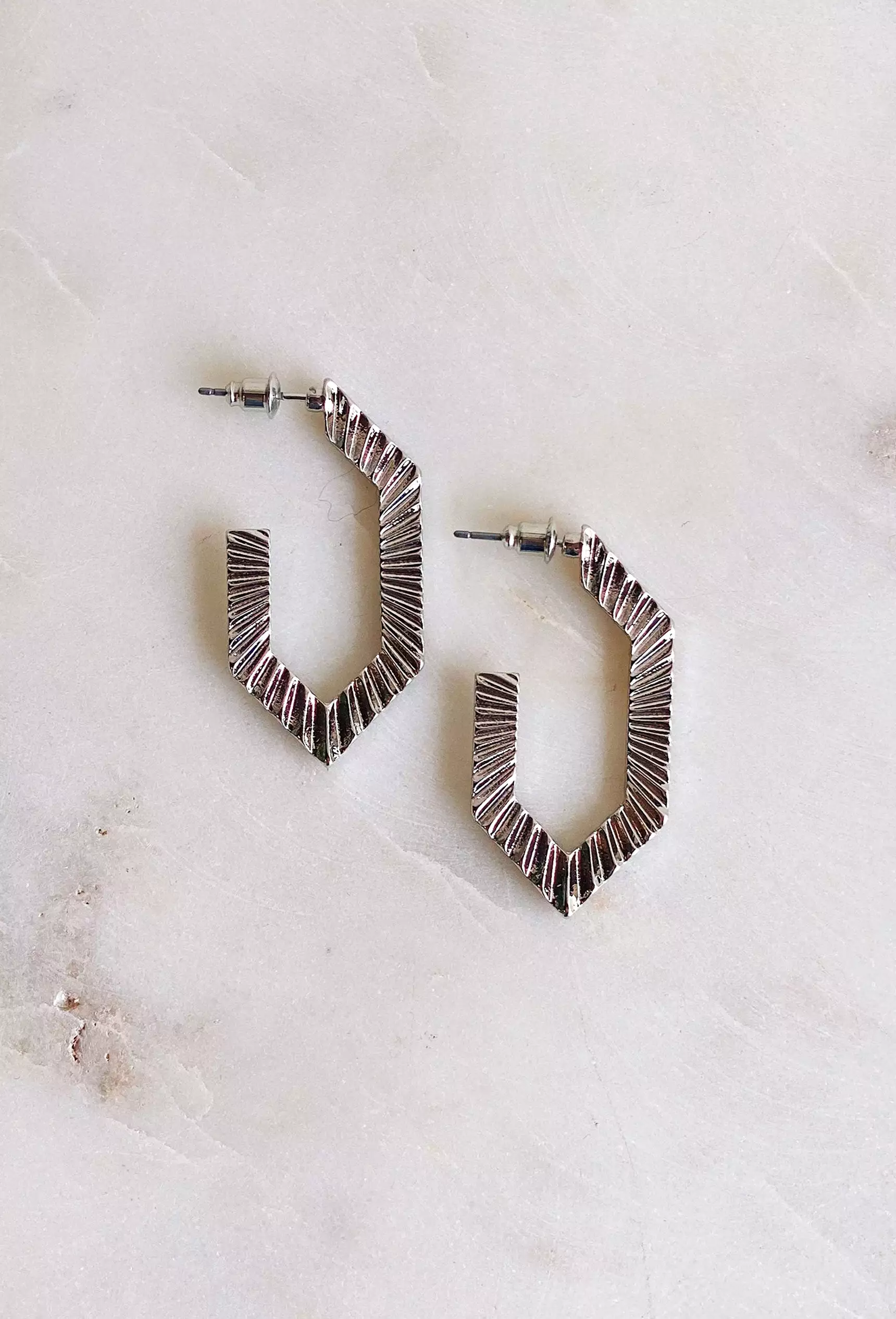 Wave Hoop Earrings