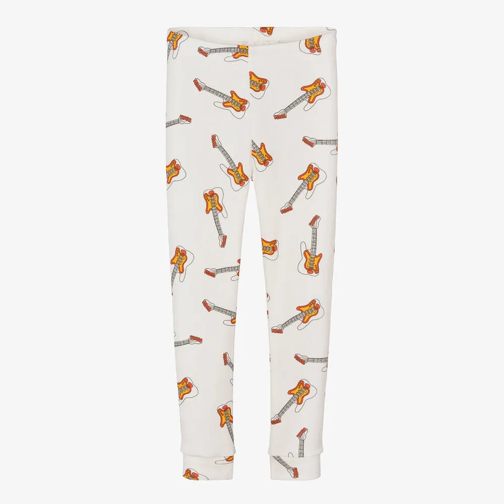 White Organic Cotton Guitar Leggings