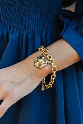 Yochi: Tiger Mascot Gold Chain Bracelet